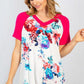Floral Print V-neck Print Knit Top - Southern Sassy Boutique