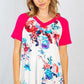 Image: Floral Print V-Neck Print Knit Top Off White | Southern Sassy Boutique