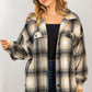 Long Sleeve Flannel Woven Shirt Jacket - Southern Sassy Boutique
