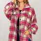 Long Sleeve Flannel Woven Shirt Jacket - Southern Sassy Boutique