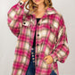 Long Sleeve Flannel Woven Shirt Jacket - Southern Sassy Boutique