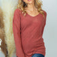 Image: Long Sleeve Solid Knit Top