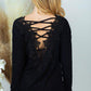 Long Sleeve Solid Knit Top, Back Detail - Southern Sassy Boutique