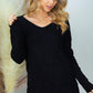 Long Sleeve Solid Knit Top, Back Detail - Southern Sassy Boutique