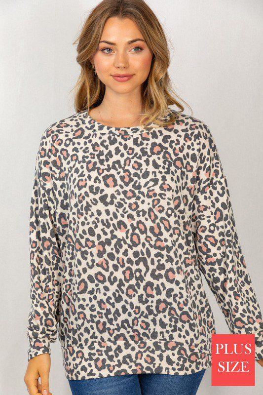 Image: Leopard Print Knit Top Cream | Southern Sassy Boutique