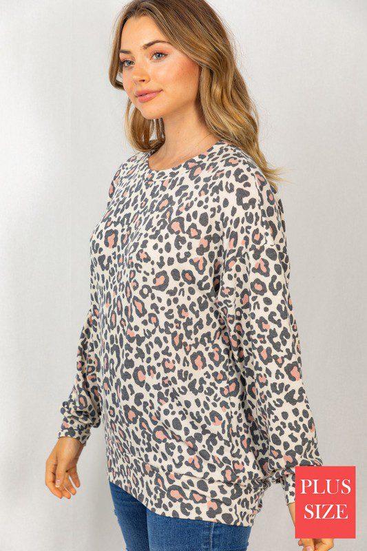 Leopard Print Knit Top - Southern Sassy Boutique