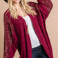 Image: Sequence Sleeve Cardigan Burgundy | Southern Sassy Boutique