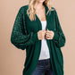 Image: Sequence Sleeve Cardigan Hunter Green | Southern Sassy Boutique