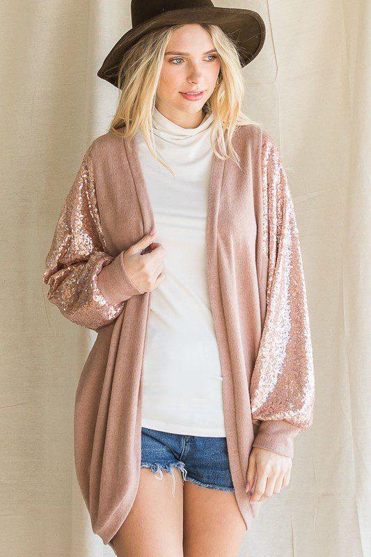 Image: Sequence Sleeve Cardigan Cream | Southern Sassy Boutique