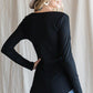 Scoop Neck Thermal Long Sleeve Knit Top Featuring A Button Front Top - Southern Sassy Boutique