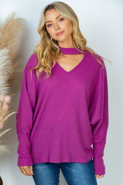 Long Sleeve Solid Knit Top - Southern Sassy Boutique