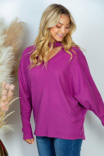 Long Sleeve Solid Knit Top - Southern Sassy Boutique