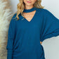 Image: Long Sleeve Solid Knit Top Teal | Southern Sassy Boutique