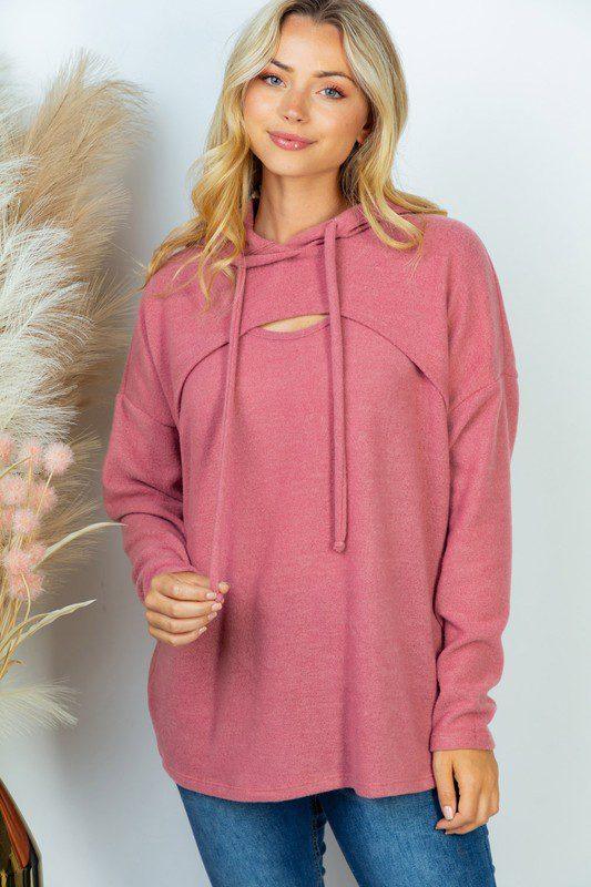 Image: Long Sleeve Solid Knit Top Dusty Pink | Southern Sassy Boutique