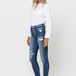 High Rise Patched Skinny Jeans - Southern Sassy Boutique
