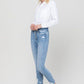 High Rise Crop Skinny  Button Fly Jeans - Southern Sassy Boutique