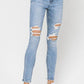 High Rise Distressed Ankle Skinny Jeans - Southern Sassy Boutique
