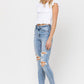 High Rise Distressed Ankle Skinny Jeans - Southern Sassy Boutique