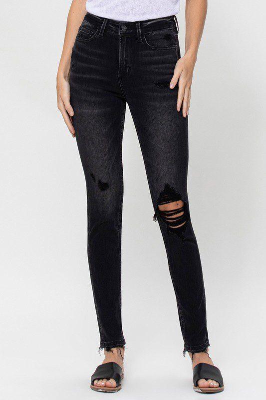 Distressed Vintage High Rise Skinny Jeans - Southern Sassy Boutique