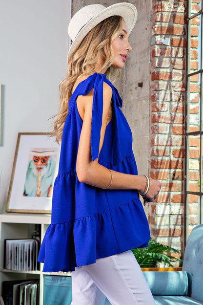 One Shoulder Tiered Ruffle Top - Southern Sassy Boutique