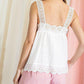 Eyelit Peplum Tank Top - Southern Sassy Boutique
