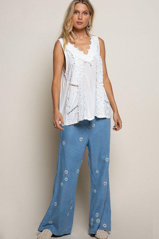 Soft Embroidery Lace Top - Southern Sassy Boutique