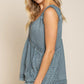V-neck Tank Top with Stud Trim - Southern Sassy Boutique