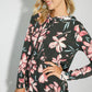 Floral Print Sweat Shirt - Southern Sassy Boutique