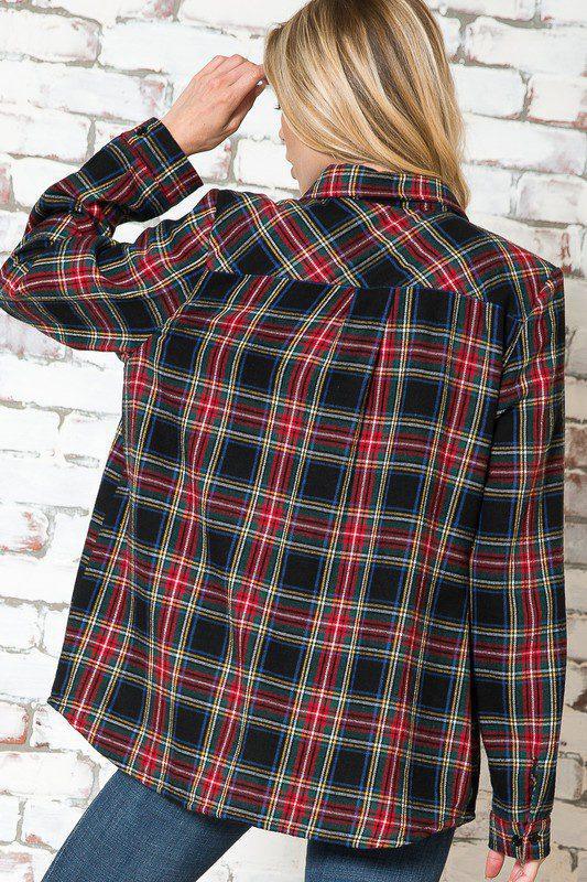 Plaid Fleece Flannel - Southern Sassy Boutique