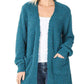 Image: Soft Long Sleeve Cardigan Teal | Southern Sassy Boutique