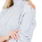 Cutout Distressed Sweater - Southern Sassy Boutique