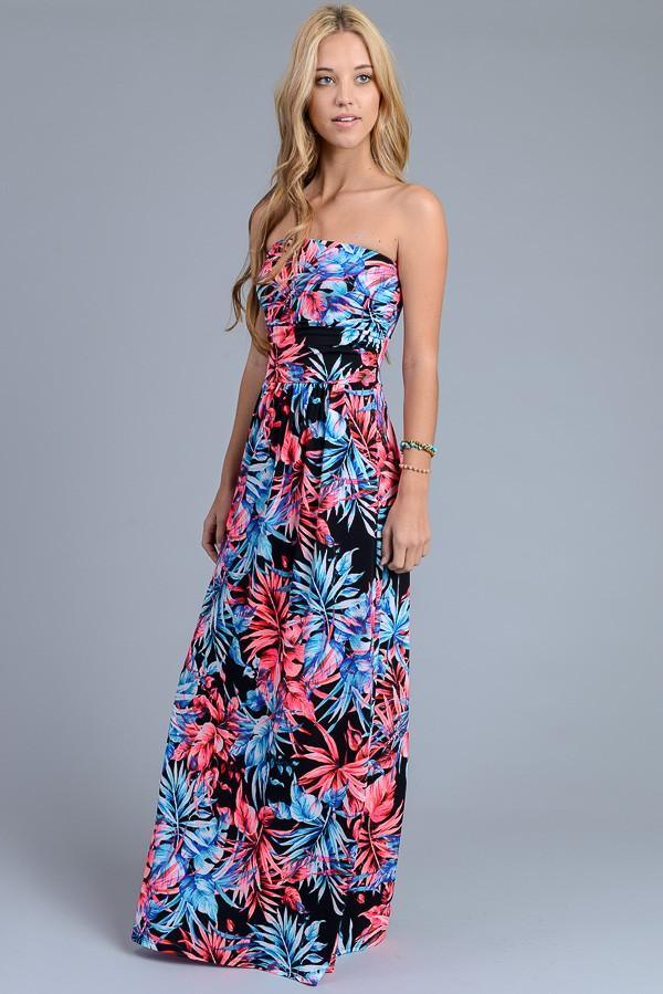 Tropical Maxi Dress - Southern Sassy Boutique