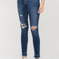 Mid Rise Distressed Skinny Denim - Southern Sassy Boutique