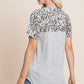 Leopard and Pintstripe Top - Southern Sassy Boutique