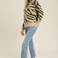 Fuzzy Pullover Zebra Sweater - Southern Sassy Boutique