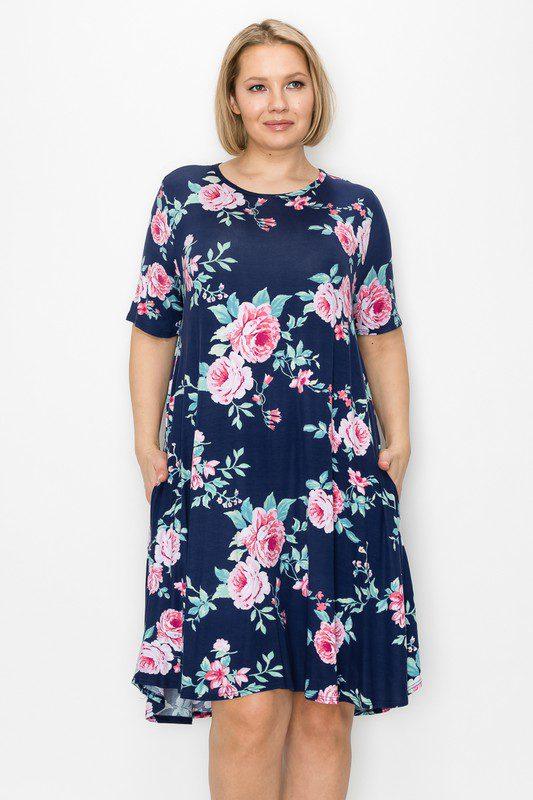 Floral Print Dress - Southern Sassy Boutique