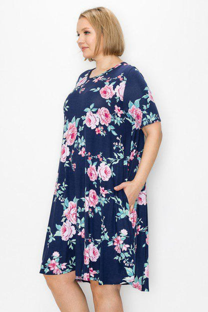 Floral Print Dress - Southern Sassy Boutique