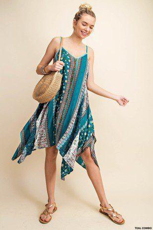 Image: Boho Sun Dress Teal | Southern Sassy Boutique