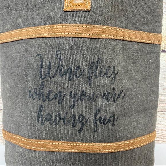 "Wine Flies" Double Wine Bag - Southern Sassy Boutique