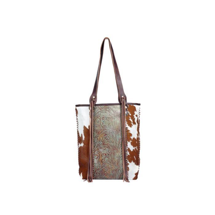 Myra Bag Embossed Ferric Leather & Hair On Bag - Southern Sassy Boutique