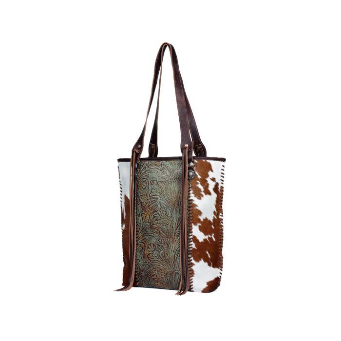 Myra Bag Embossed Ferric Leather & Hair On Bag - Southern Sassy Boutique