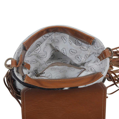 Myra Bag Hand Tooled and Cowhide Crossbody Bag