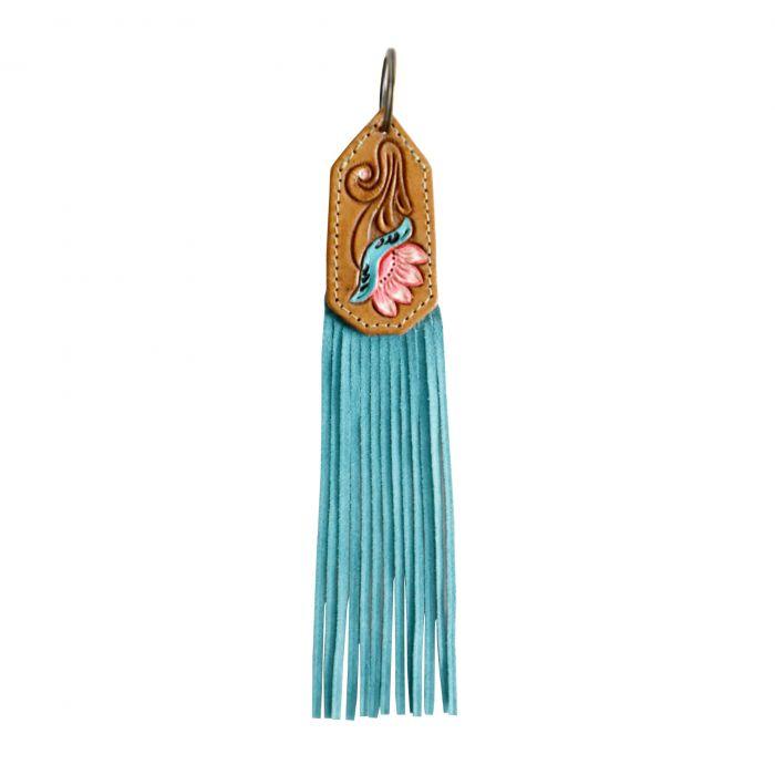 Flower Leather Key Chain - Southern Sassy Boutique