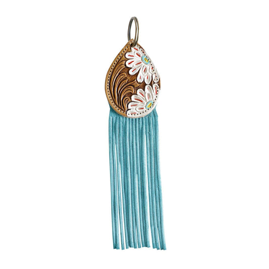 White Blossoms Key Chain - Southern Sassy Boutique