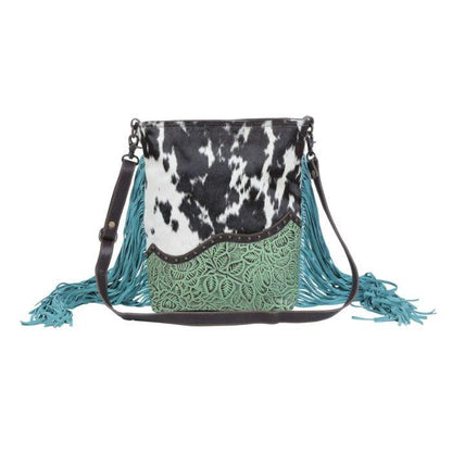 Myra Bag Cowhide and Hand Tooled Bag - Southern Sassy Boutique