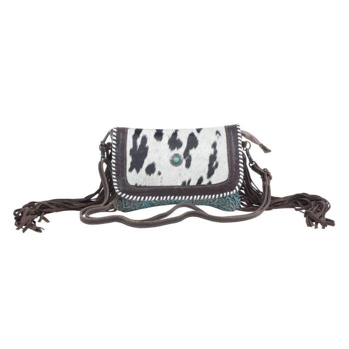 Myra Bag Cafune Leather and Hair-On Crossbody Bag - Southern Sassy Boutique