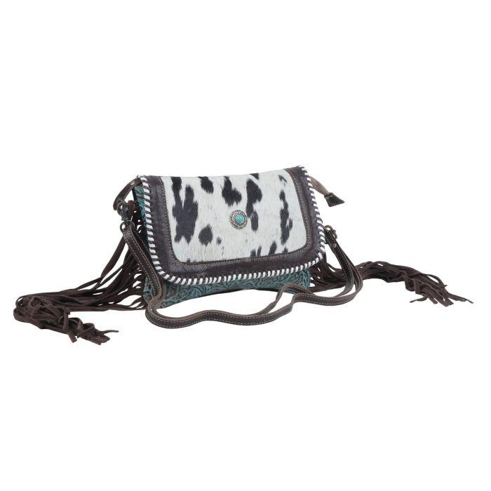 Myra Bag Cafune Leather and Hair-On Crossbody Bag - Southern Sassy Boutique