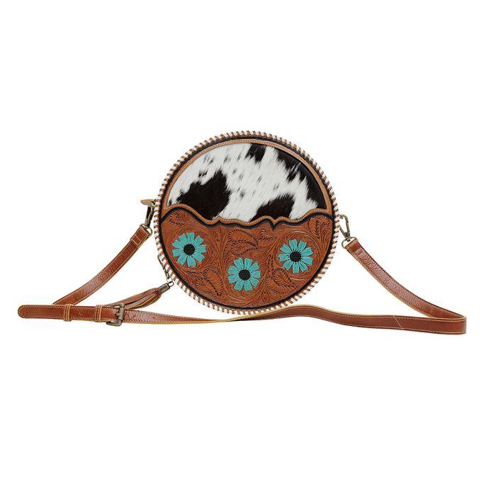 Myra Bag Turquoise Ash Round Crossbody Bag - Southern Sassy Boutique