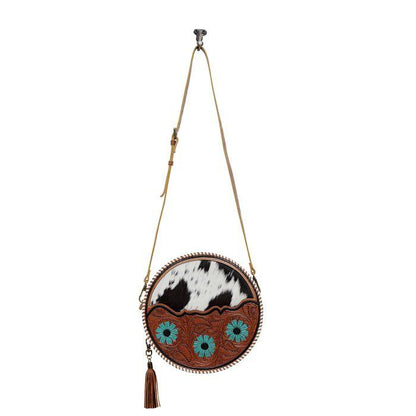 Myra Bag Turquoise Ash Round Crossbody Bag - Southern Sassy Boutique