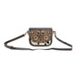 Myra Bag Floral Hand Tooled and Cowhide Small Crossbody Bag